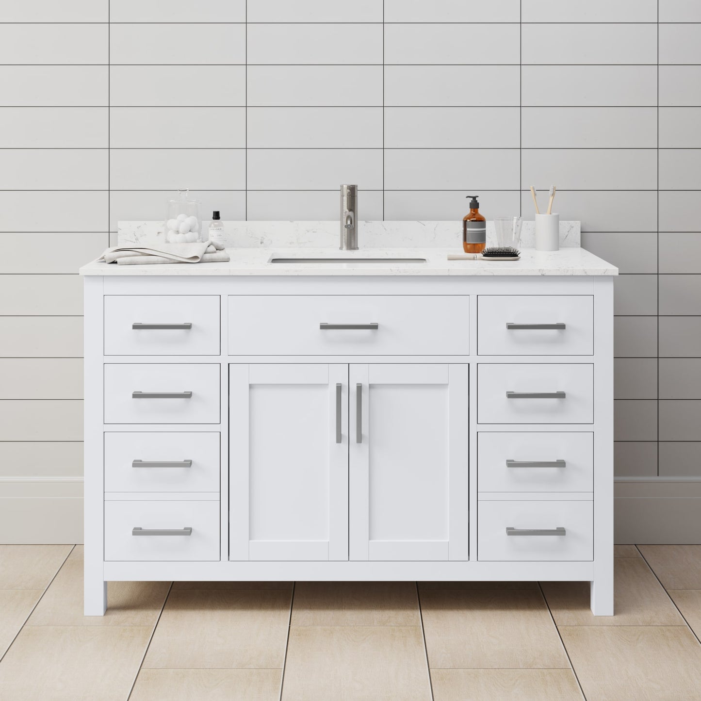 Beckett Single Bathroom Vanity - 54W x 35H x 22D