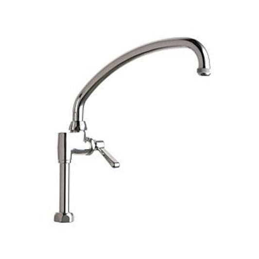 Kitchen Faucet, Deck Mount, ADA, 1 Lever Handle, 1-Hole, Polished Chrome