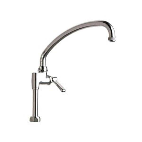 Kitchen Faucet, Deck Mount, ADA, 1 Lever Handle, 1-Hole, Polished Chrome