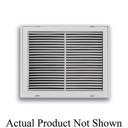 Fixed Bar Type Return Filter Grille, 20 x 14 in, 30 deg Pitch, 1 in Filter, Steel, White