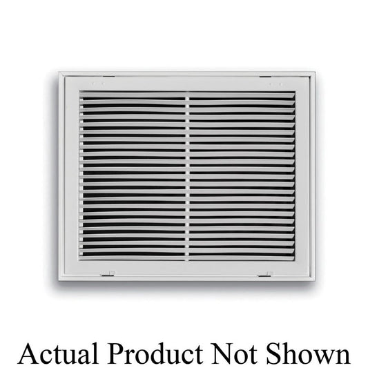 Fixed Bar Type Return Filter Grille, 12 x 12 in, 30 deg Pitch, 1 in Filter, Steel, White