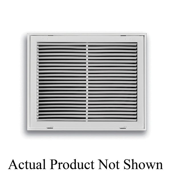 Fixed Bar Type Return Filter Grille, 25 x 14 in, 30 deg Pitch, 1 in Filter, Steel, White