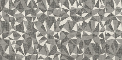 Fabric Art White Ash Prism Rectangle, Modern Kaleidoscope 12X24 Matte