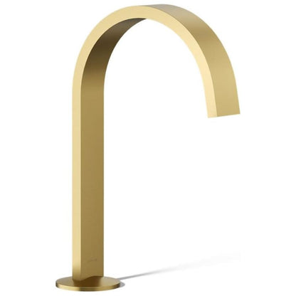 Components 1.2 GPM Widespread Bathroom Faucet with Drain Assembly and Ribbon Design Spout - Less Handles