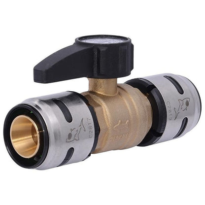 1-Piece Ball Valve, 1 in, SB, Full Port, Brass Ball, Brass