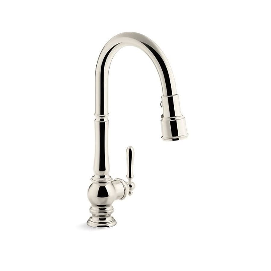 Artifacts® Kitchen Faucet, Deck Mount, ADA, 1 Lever Handle, 1-Hole, Vibrant Polished Nickel