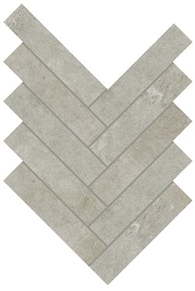Rekindle Light Grey Herringbone 2X6 Matte