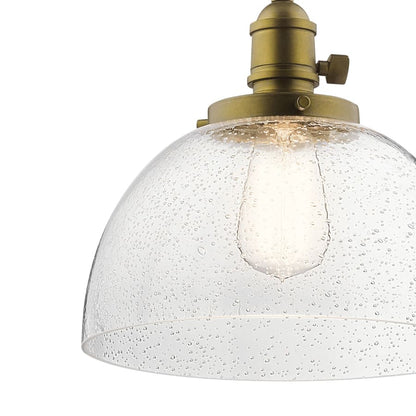 Avery Single Light 10" Wide Pendant with Clear Seedy Glass Shade