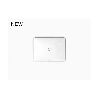 Caxton® Under Mount Lavatory Sink, 20-5/16 x 15-3/4 x 7-5/16 in, Vitreous China, White