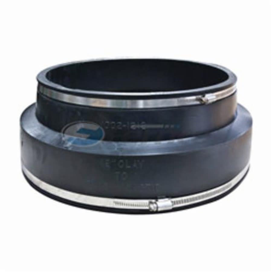 Transition Coupling, 12 in, Clay x Cast Iron/Plastic, Flexible PVC