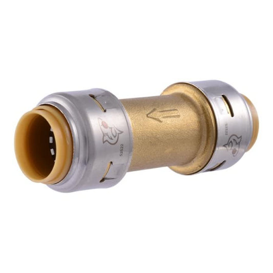 Max™ Spring Check Valve, 1/2 in, Push, Brass