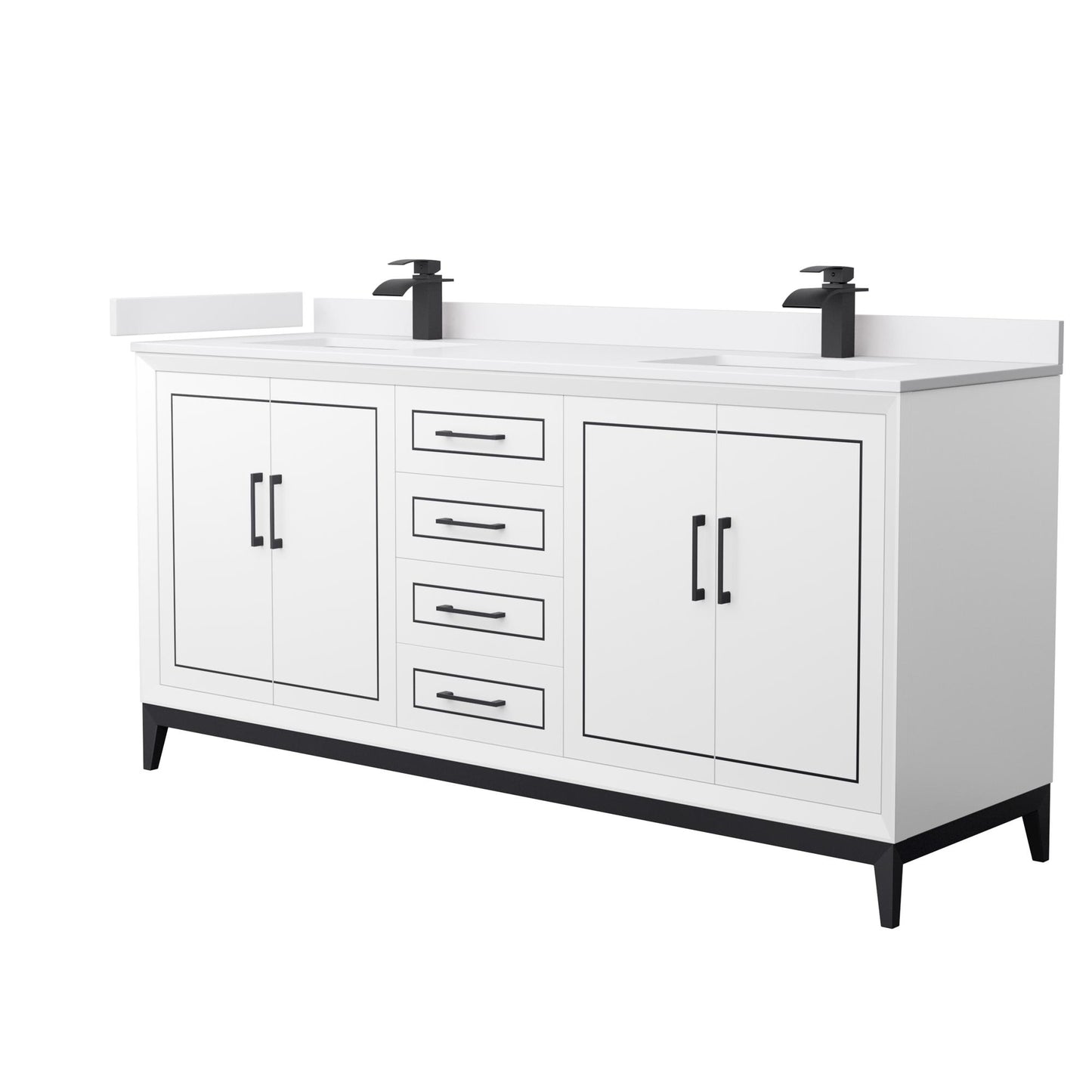 Marlena Double Bathroom Vanity - 72W x 35.25H x 22D