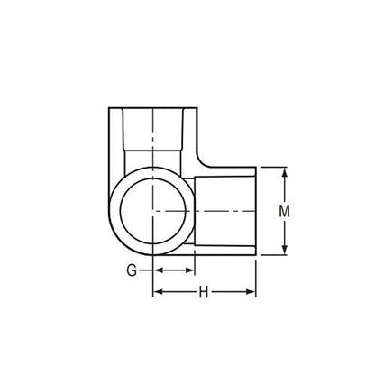Side Outlet 90 deg Elbow, 1 in, Socket, SCH 40/STD, PVC
