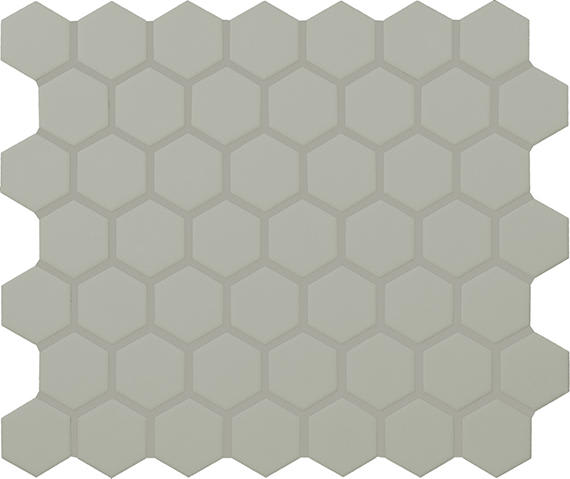 Color Wheel Mosaic Desert Gray Herringbone 1X3 Glossy