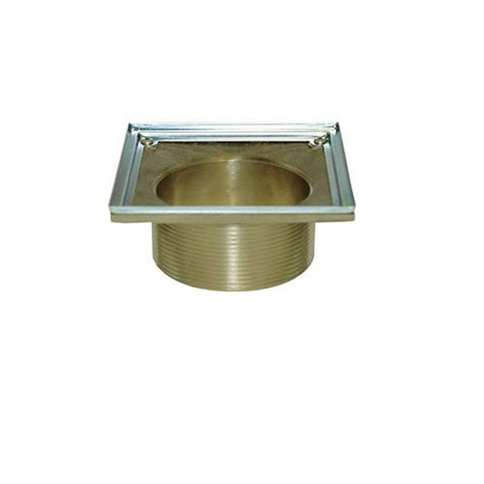 Shower Drain Throat, For Use With 4 in IPS Drain Body, 6 in, Solid Brass/Stainless Steel