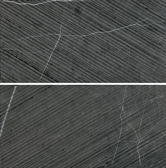 Pietra Divina Nero Marquina Triangle, Straight Edge 2X2 Mixed