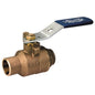2-Piece Ball Valve, 2-1/2 in, C, Standard Port, Brass Ball, Bronze