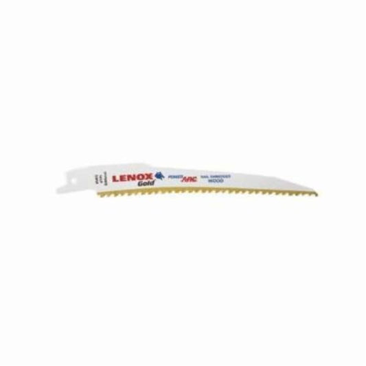 Gold® Power Arc® Wood Reciprocating Saw Blade, 12 in L, 6 tpi, 0.05 in THK, 5-Pack