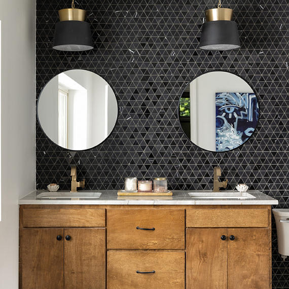 Pietra Divina Nero Marquina Rectangle 12X24 Polished