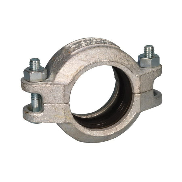 Flexible Coupling, 2-1/2 in, Groove, Ductile Iron, Galvanized