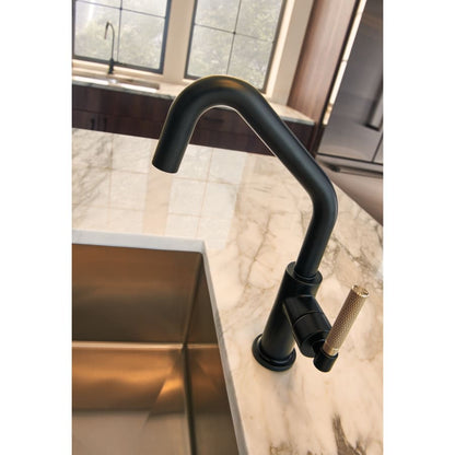 Litze Single Handle Angled Spout SmartTouch Pull Down Kitchen Faucet with Knurled Handle and On/Off Touch Activation - Limited Lifetime Warranty (5 Year on Electronic Parts)
