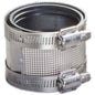 Reducing Coupling, 2 x 1-1/2 in, No Hub, Stainless Steel