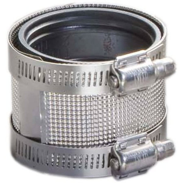 Reducing Coupling, 3 x 2 in, No Hub, Stainless Steel