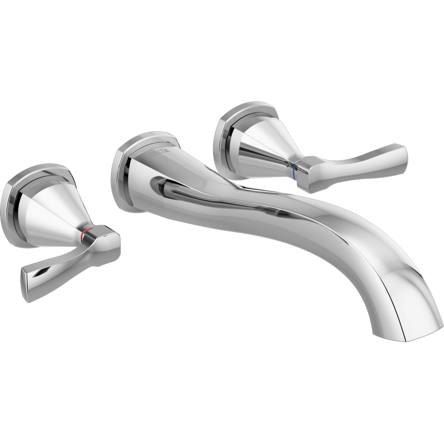 Stryke Double Handle Wall Mounted Tub Filler Trim with Lever Handles - Less Rough In