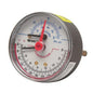 Tridicator, 2-1/2 in Dial, 1/2 in Rear Connection, 0 to 200 psi, 60 to 320 deg F