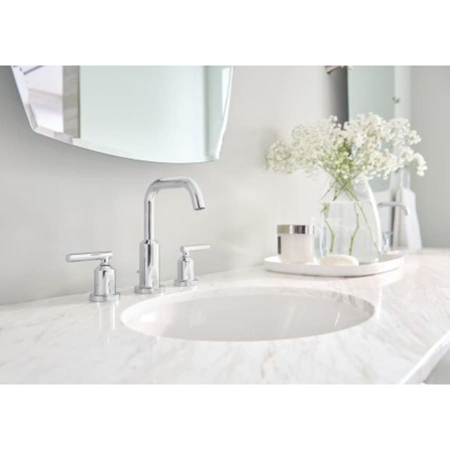 Gibson Widespread Bathroom Sink Faucet - Includes Pop-Up Drain Trim, Less Rough In