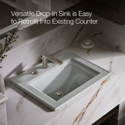Memoirs Stately 17" Drop In Bathroom Sink with 3 Holes Drilled and Overflow