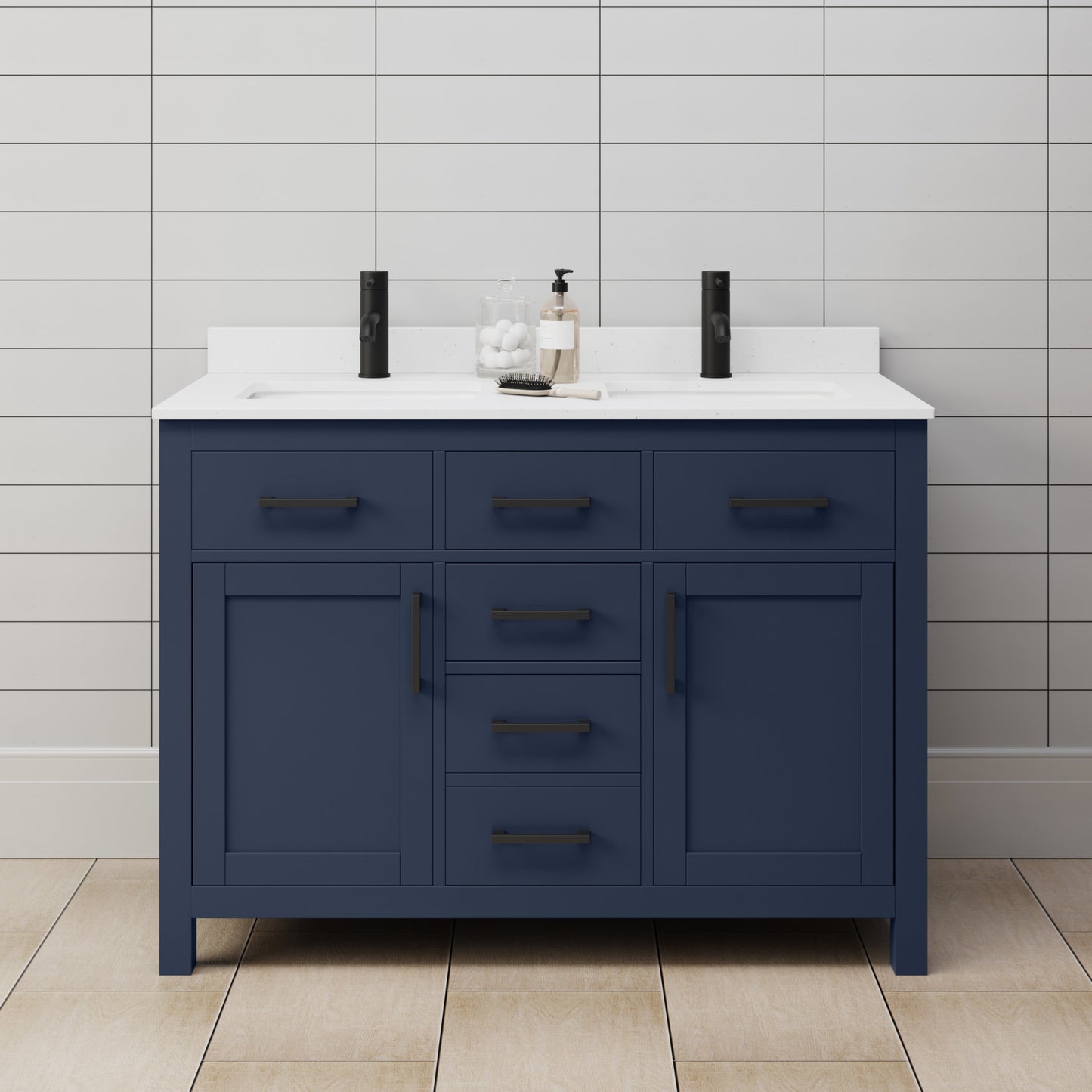 Beckett Double Bathroom Vanity - 48W x 35H x 22D