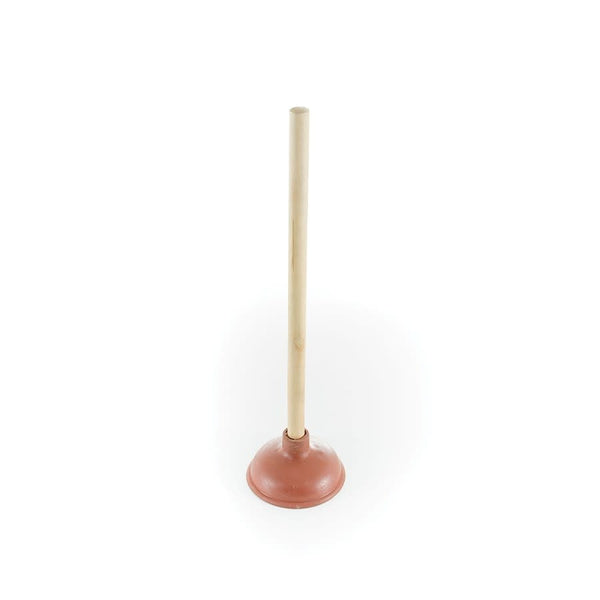 Economy Force Cup, 5 in, Cup, 19 in Handle, High Quality Rubber Plunger, Red