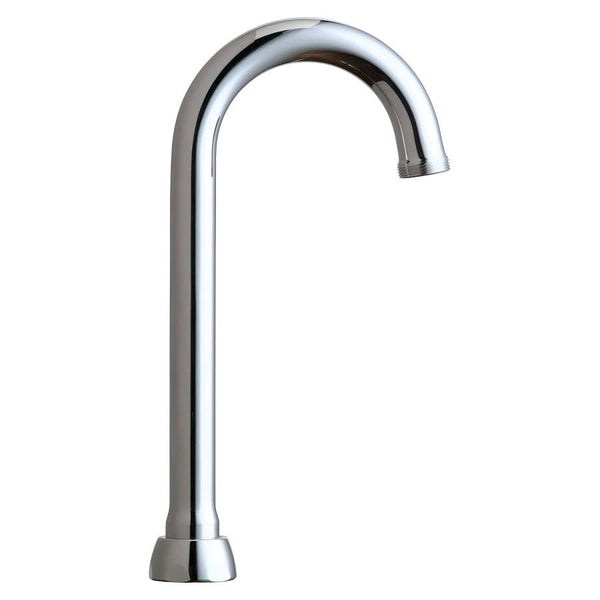 Rigid/Swing Gooseneck Spout, 3-1/2 in L, Polished Chrome