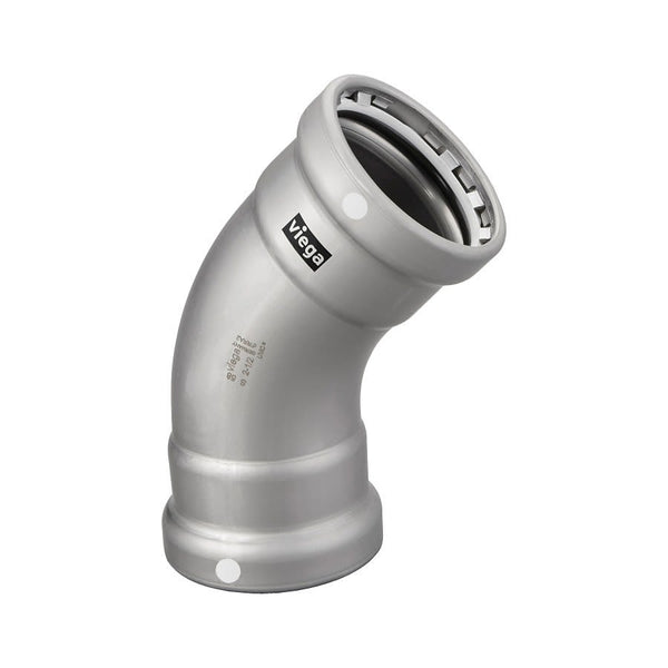 Carbon Steel 45 deg Elbow, 2-1/2 in, Press, Import