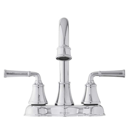 Dunston 4 in. Centerset Double Handle High-Arc Bathroom Faucet in Chrome