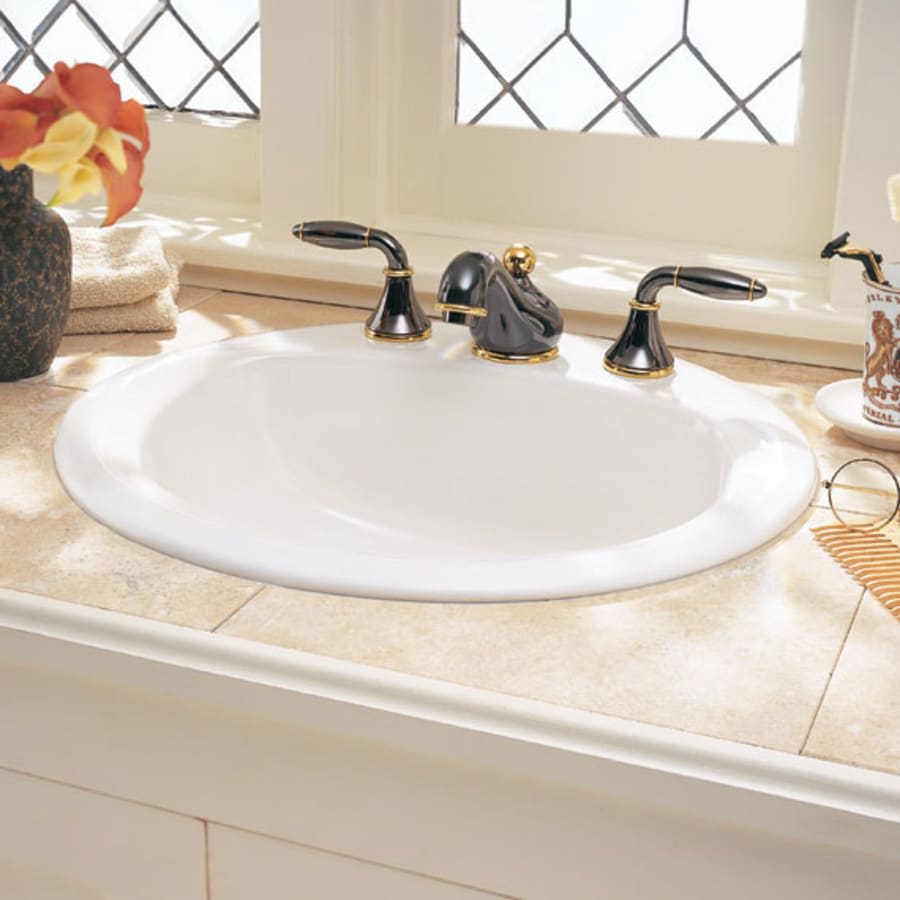 Rondalyn 19-1/8" Drop In Porcelain Bathroom Sink