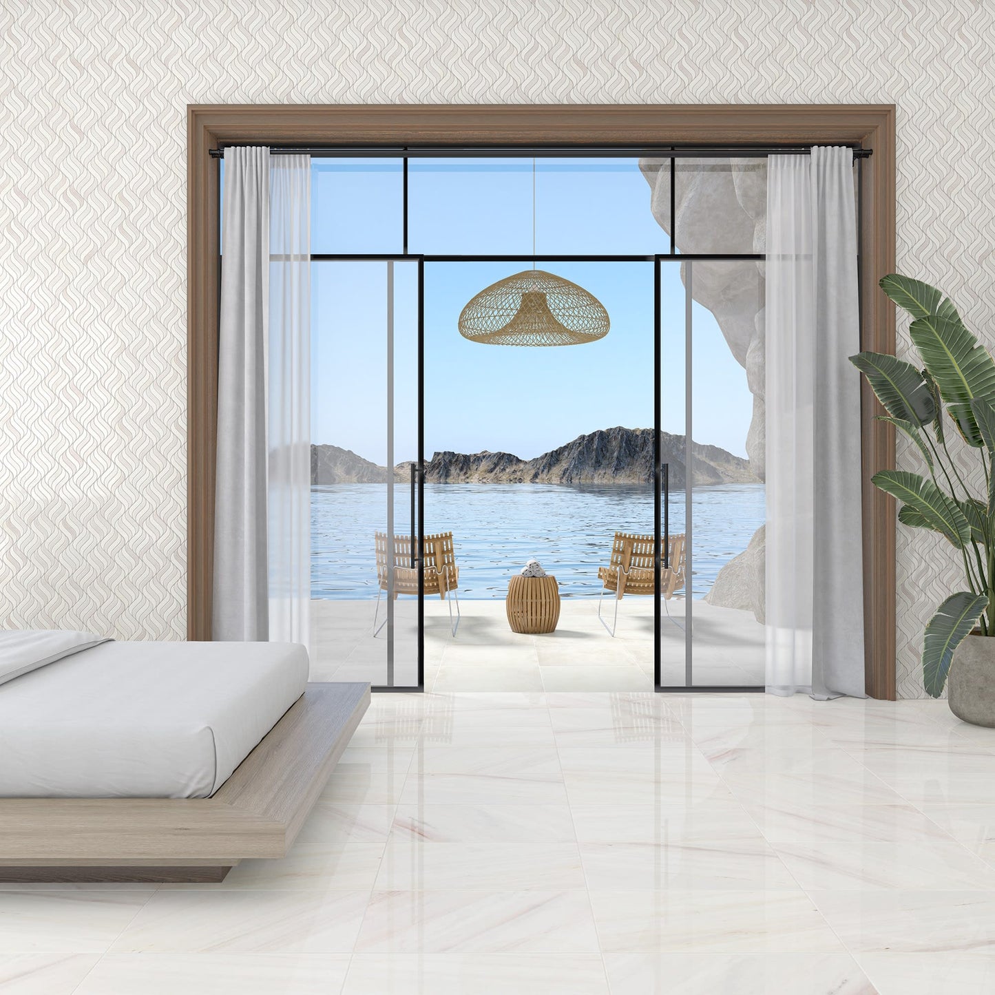 Eclessia Marble Pacifica Herringbone 1X3 Honed