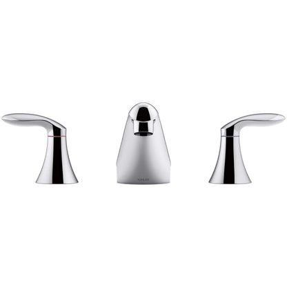 Coralais Widespread Bathroom Faucet with UltraGlide Ceramic Disc Valves and Pop-Up Drain Assembly