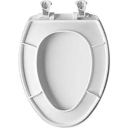 Toilet Seat, Elongated Bowl, Closed Front, With Cover, Plastic, White