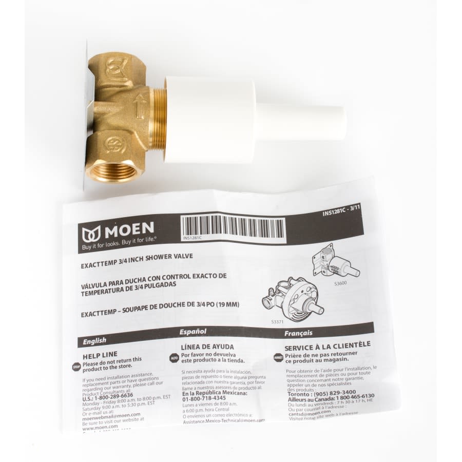 3/4 Inch IPS Volume Control Rough-In Valve from the M-PACT Collection