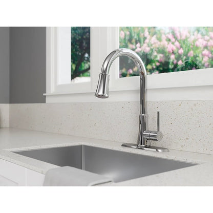 Pfirst Series™ Kitchen Faucet, Deck Mount, ADA, 1 Lever Handle, 1 or 3-Hole, Polished Chrome