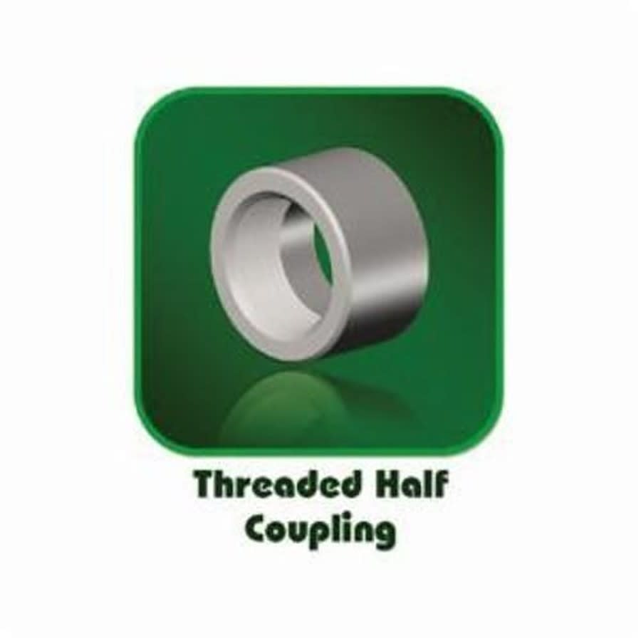 Half Coupling, 1-1/4 in, FNPT, SCH 80/XH, Forged Steel, 3000 lb