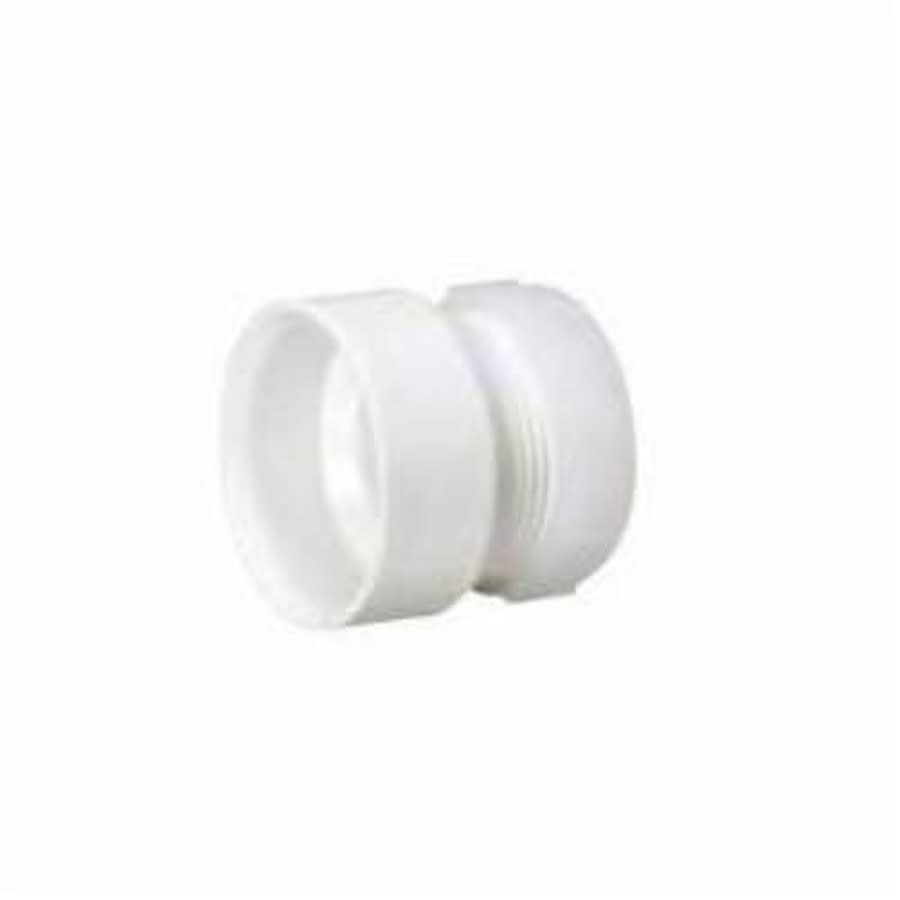 Trap Adapter, 1-1/2 x 1-1/4 in, Hub x Slip Joint, DWV, PVC