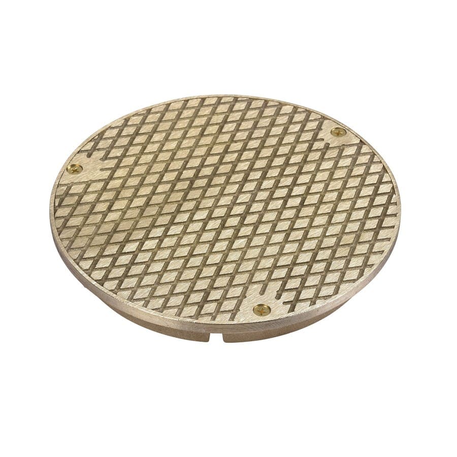 Cleanout Cover, 6 in, Round, Brass