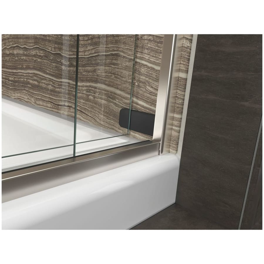 Levity 74" High x 47-5/8" Wide Bypass Semi Frameless Shower Door with Clear Glass