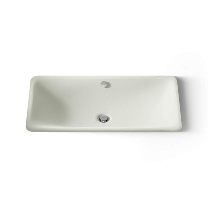Iron Plains 30" Cast Iron Drop-In or Undermount Bathroom Sink with Overflow