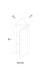 Angle Wall Cabinet- 12"W x 36"H x 12"D