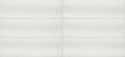 Stencil White Rectangle, Linear 4X12 Matte