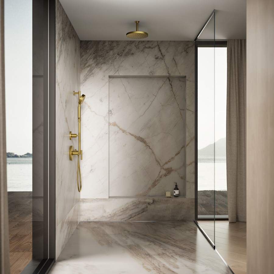 Awaken Round 10" Single Function 1.75 GPM Rainhead with MasterClean Sprayface